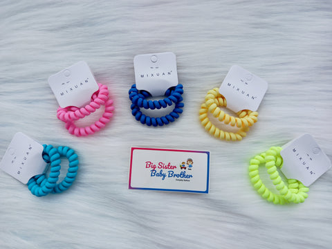 Matte Telephone Rubber Band Neon Colors
