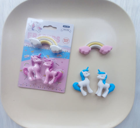 Unicorn 3pc Set Eraser